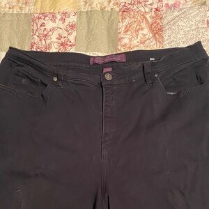 Gloria Vanderbilt Women's High Rise Black stretch Jeans size 16